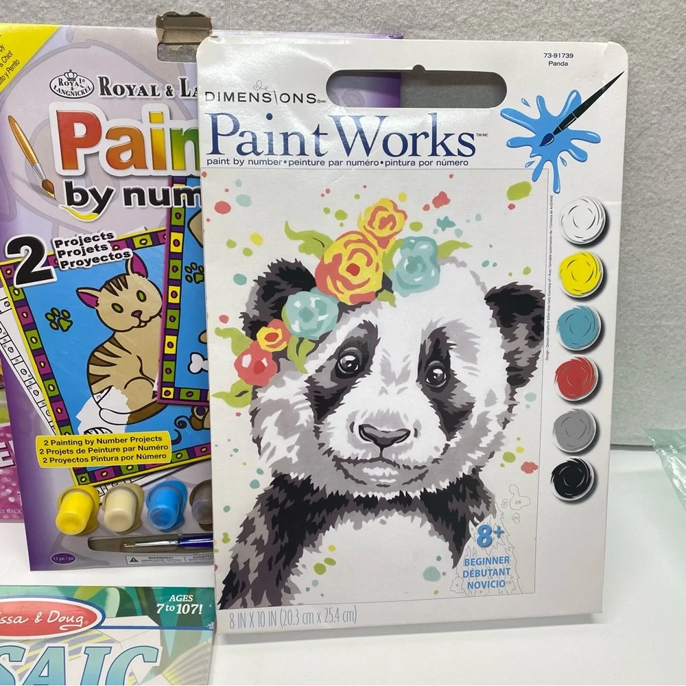 Art and Craft Kit Suncatcher Paint by numbers Mosaic Sticker Colored pencils FUN